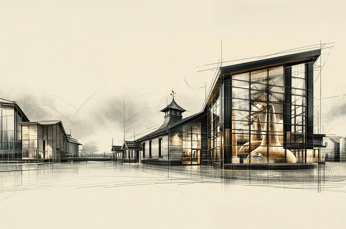 Sketch of a Scottish distillery